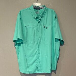 Under Armour Men's Aqua Button Down Shirt